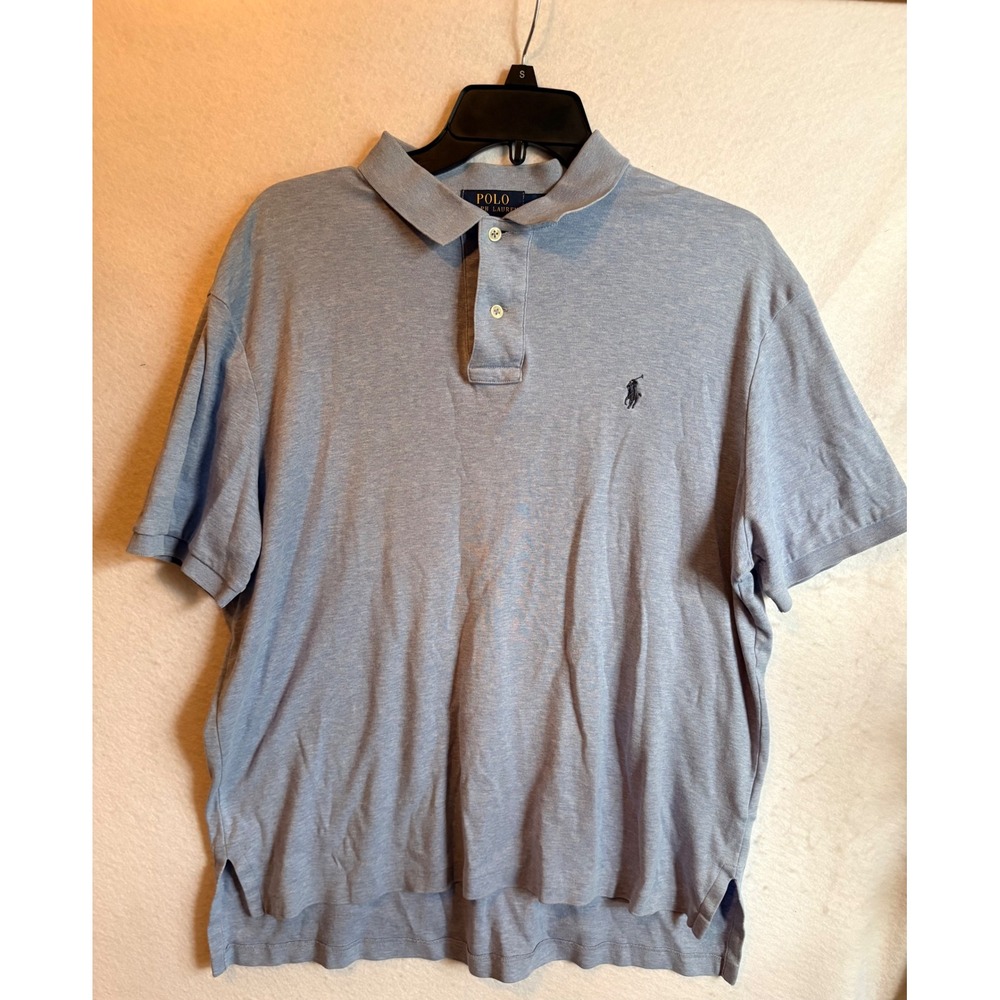 Polo Ralph Lauren Men Pima Soft Touch Polo Shirt Light Blue Large